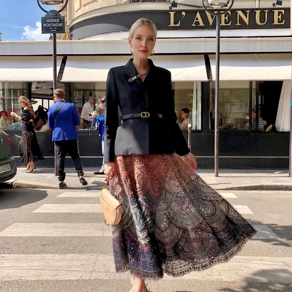 $4300 Dior Navy Blue 30 Montaigne Silk Bar Jacket